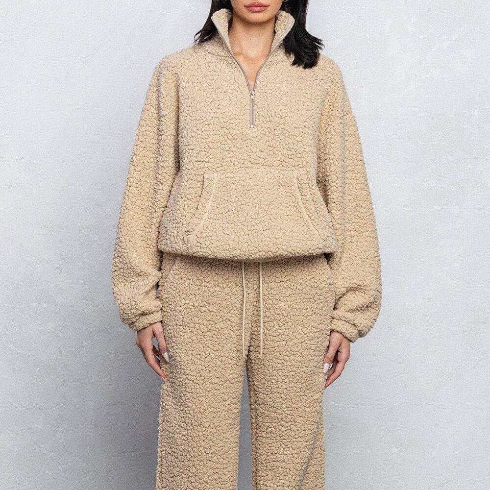 HOLISTIX Sherpa Quarter Zip Two-Piece Set (Boutique)